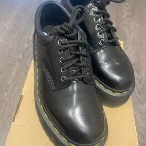 Dr martens 853 quad platform shoes hotsell in black